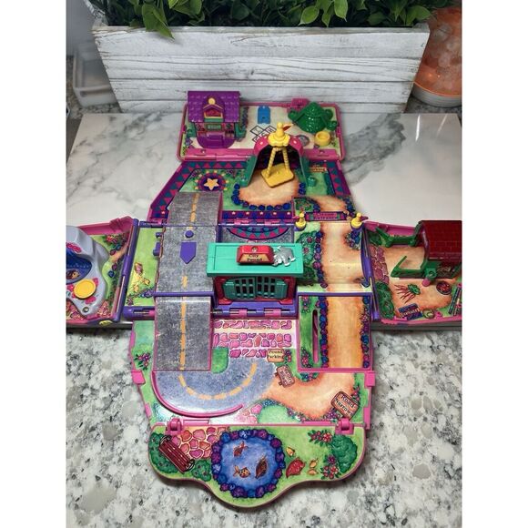 Vtg 1995 Galoob Pound Puppies Van Bus Circus Camp Compact Vehicle 1 Grey Pup - Picture 2 of 12